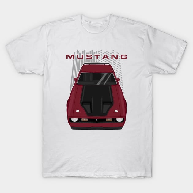 Mustang Mach 1 1971 to 1972 - Maroon T-Shirt by V8social